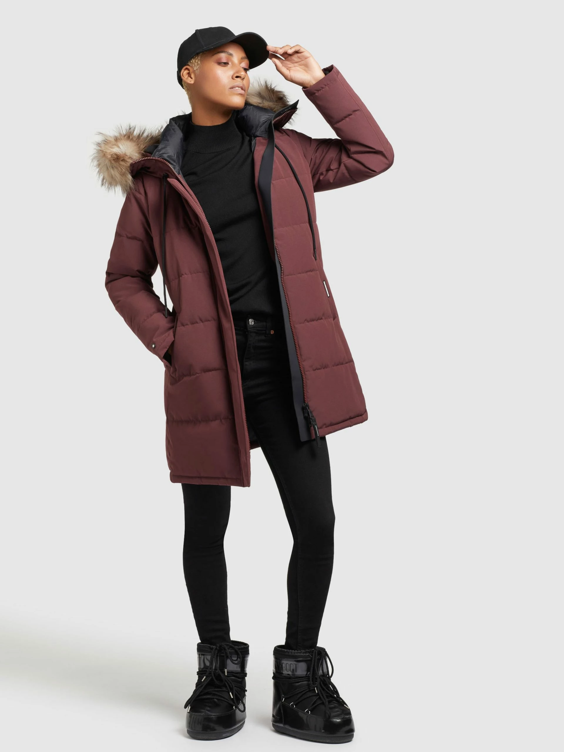 Khujo Vinterfrakker Vinterfrakke Cloren Kvinder Mørkerød - Billede 3
